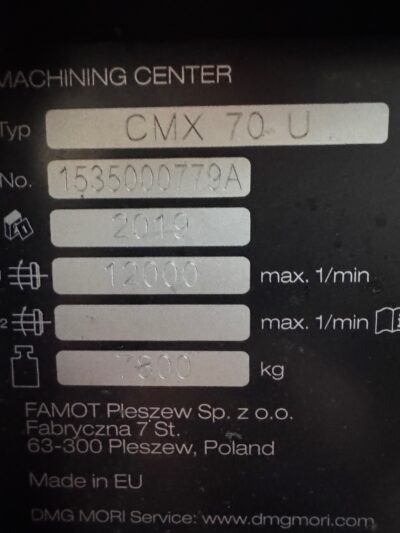 5-Achsen Bearbeitungszentrum DMG Mori CMX 70 U – Bild 12